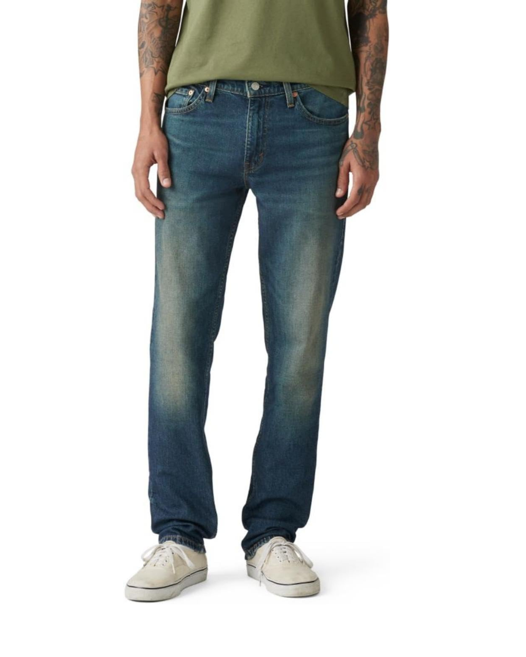 Calças de ganga clássicas justas para homem