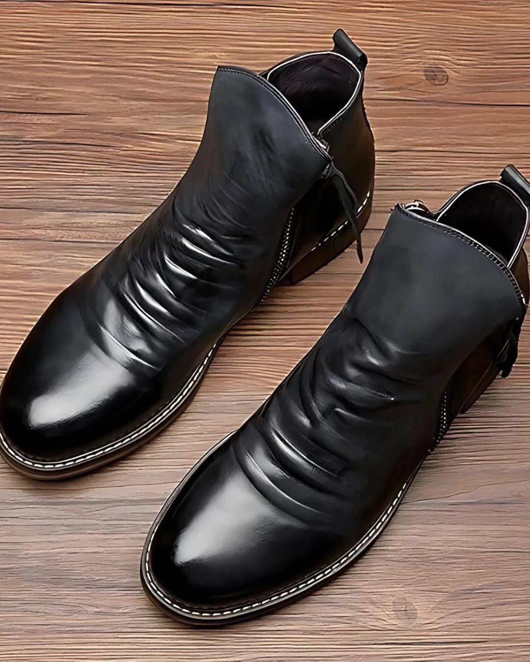 Botins Vintage com fecho de correr para homem