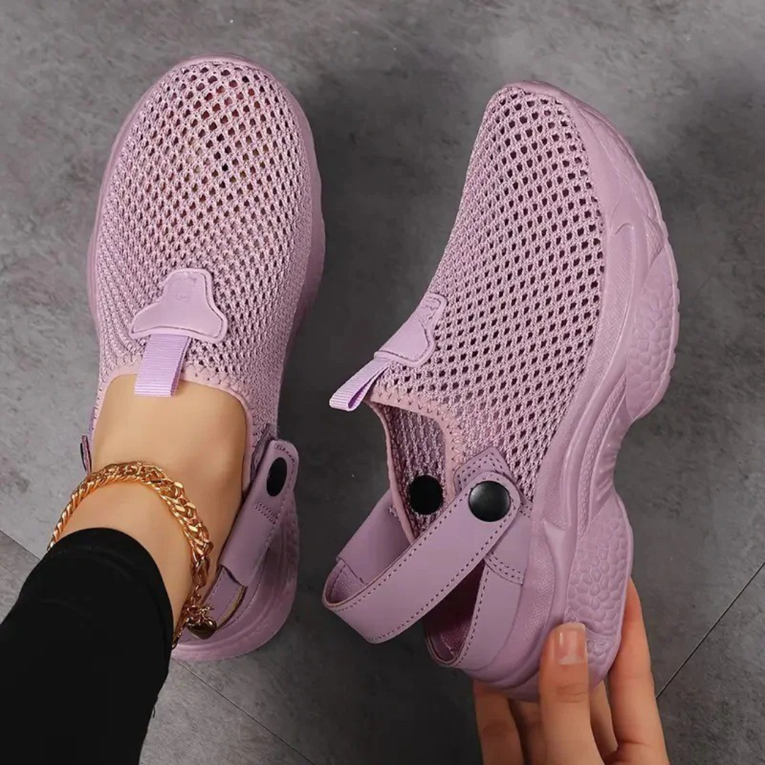 Sapatilhas transpirantes em malha para mulher
