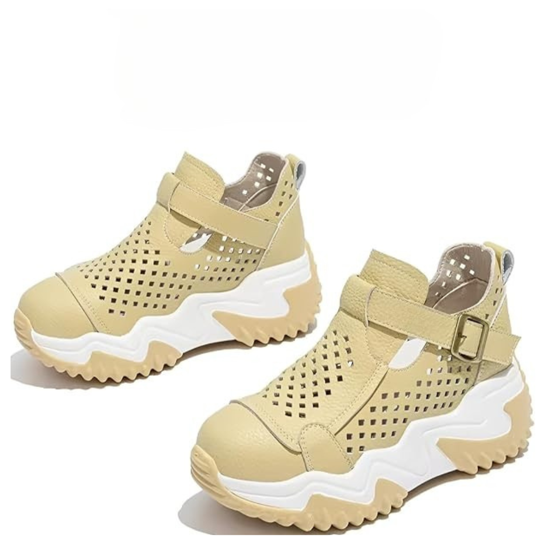 Sapatos de mulher com design respirável e plataforma antiderrapante