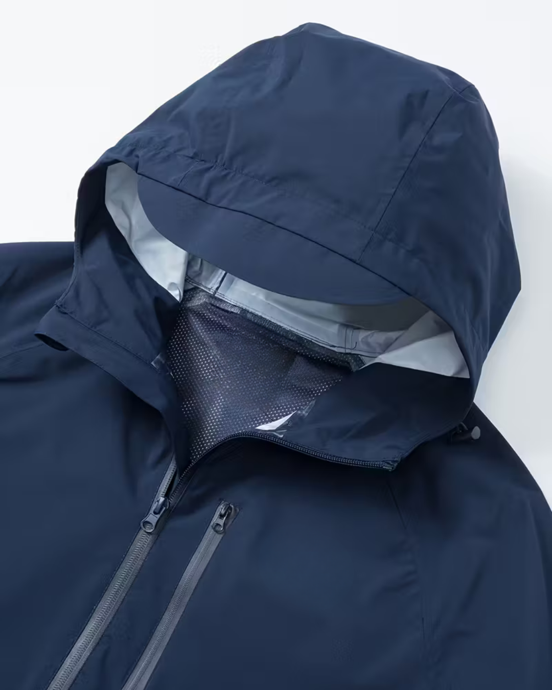 Casaco leve multifuncional impermeável com capuz