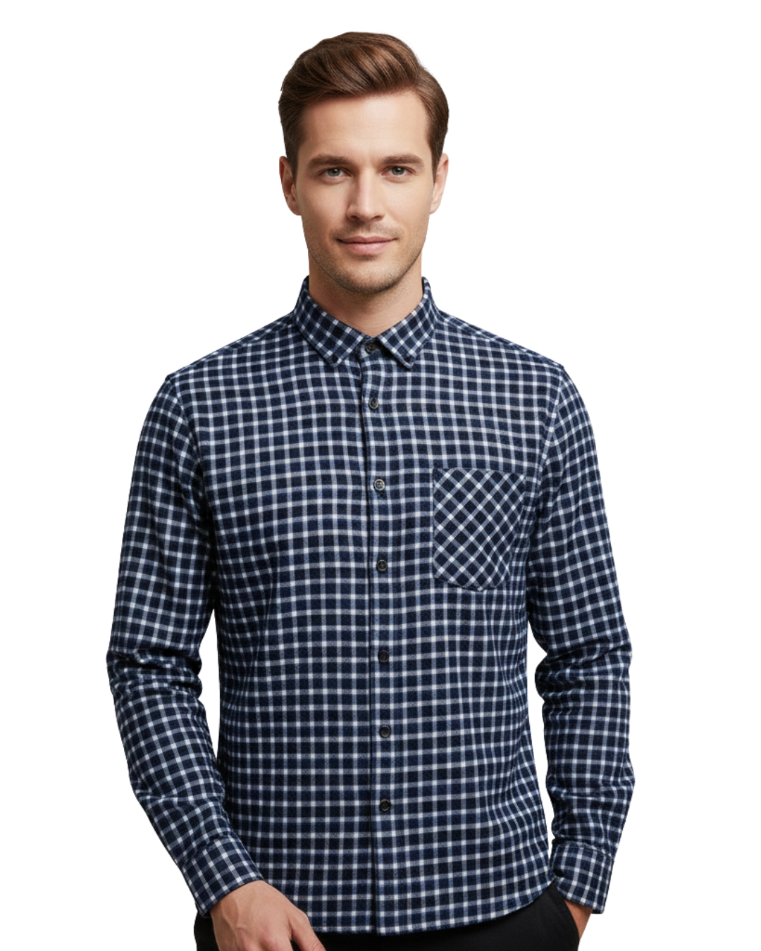 Camisa térmica xadrez para homem