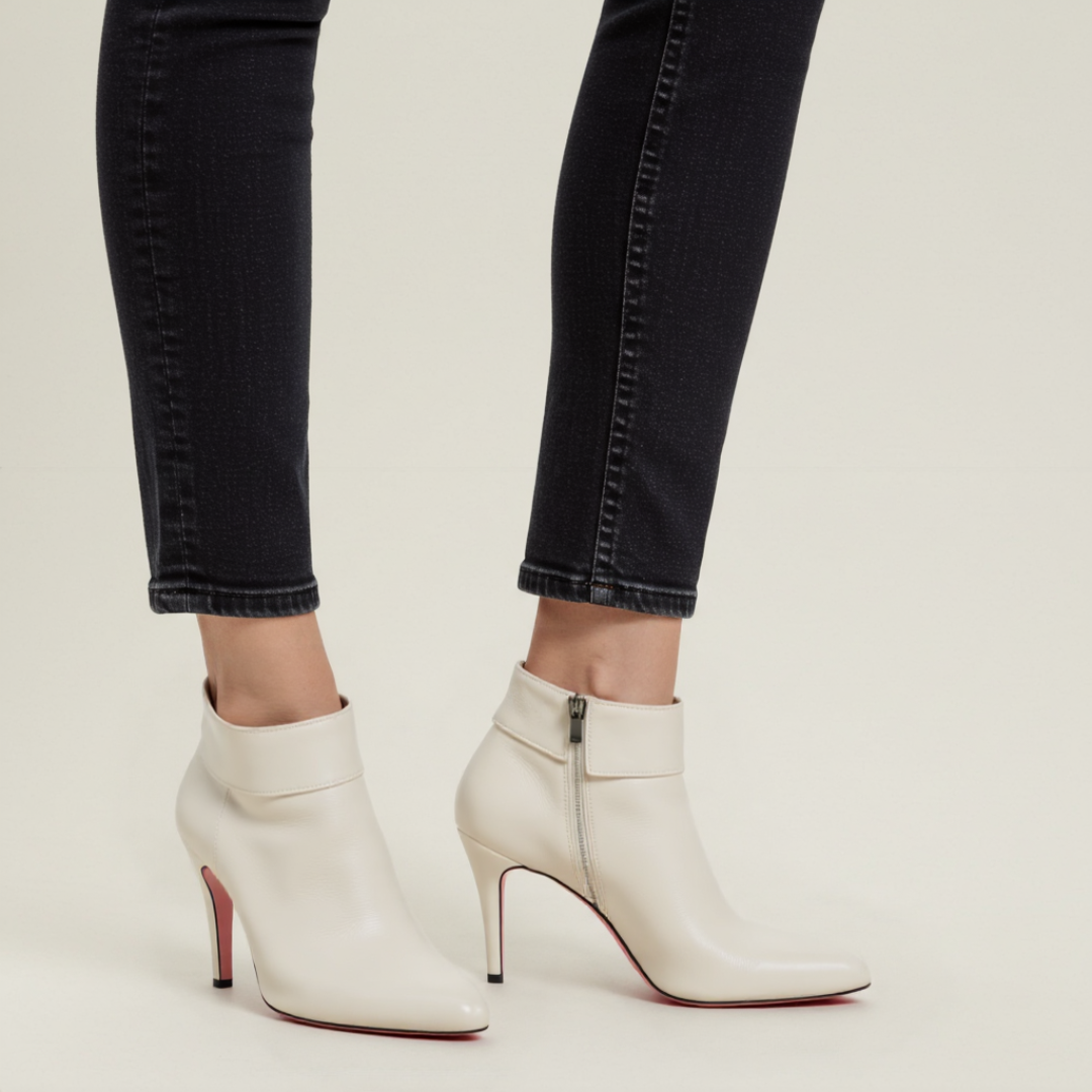 Botas casuais de salto alto para mulher