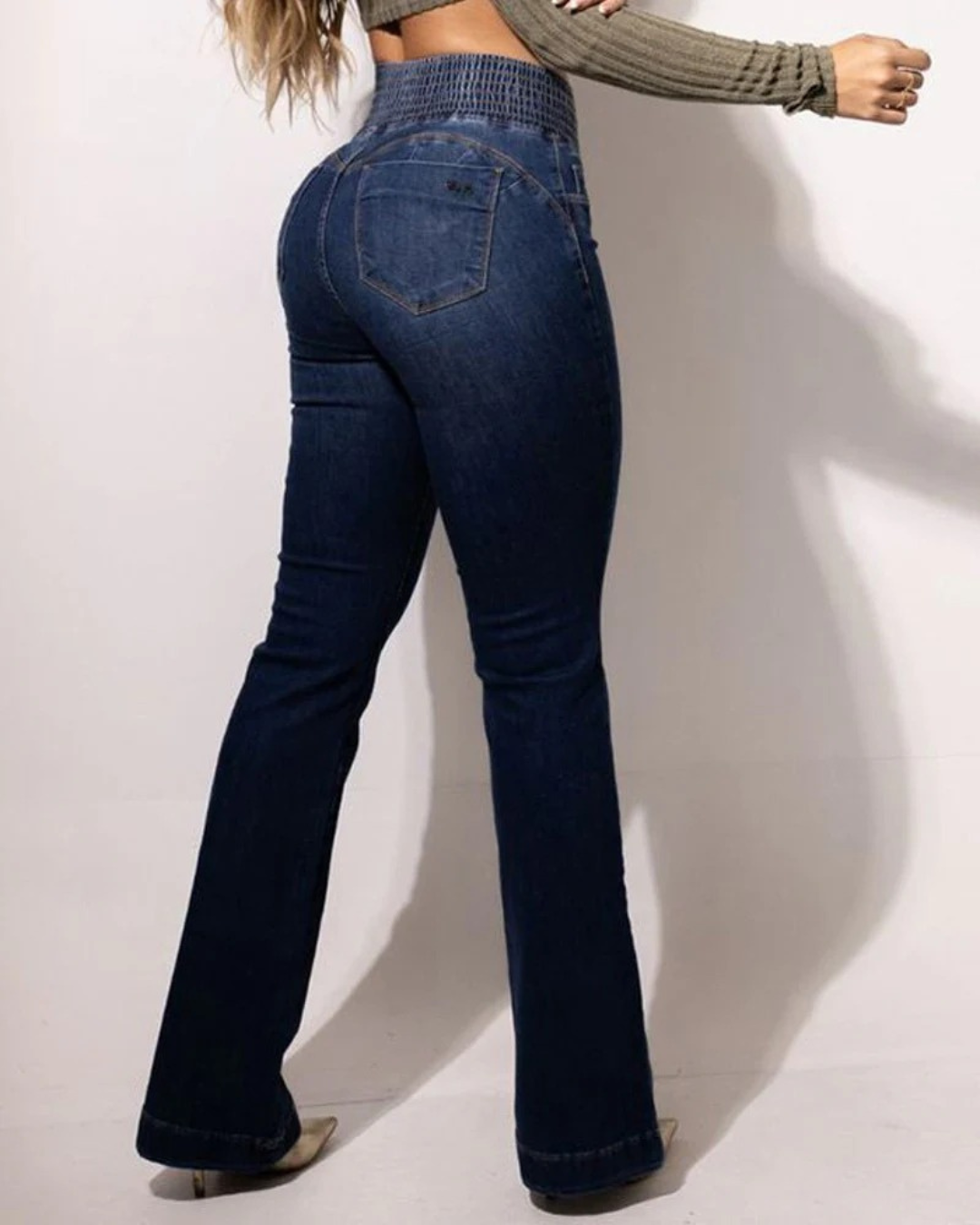 Calças de ganga flexíveis