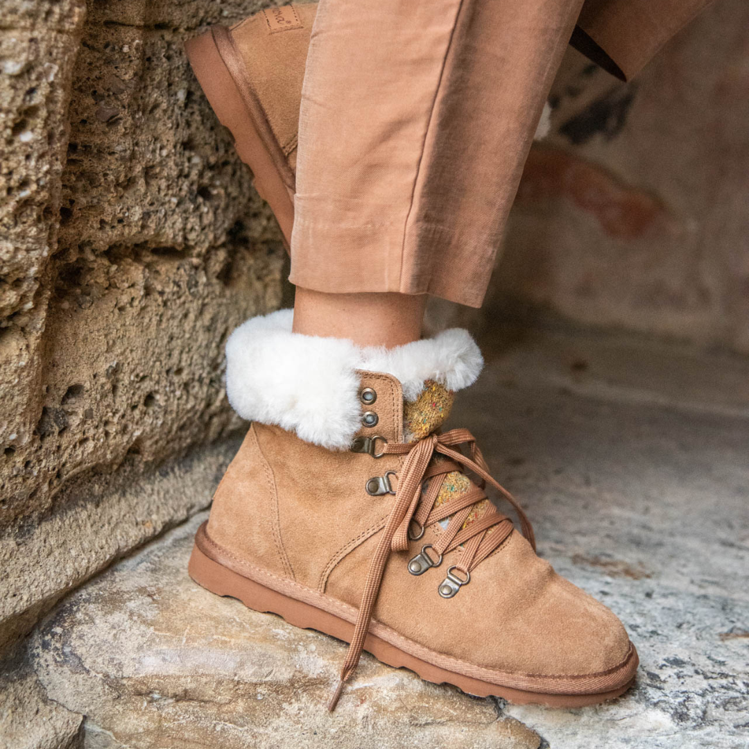 Botas de Camurça Acolchoadas com Interior Acolchoado para Mulher