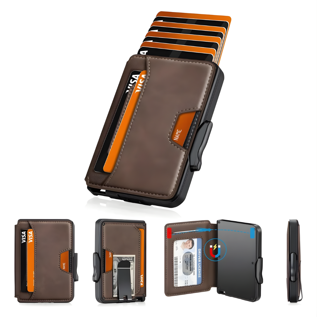 Carteira compacta com máxima proteção contra roubos
