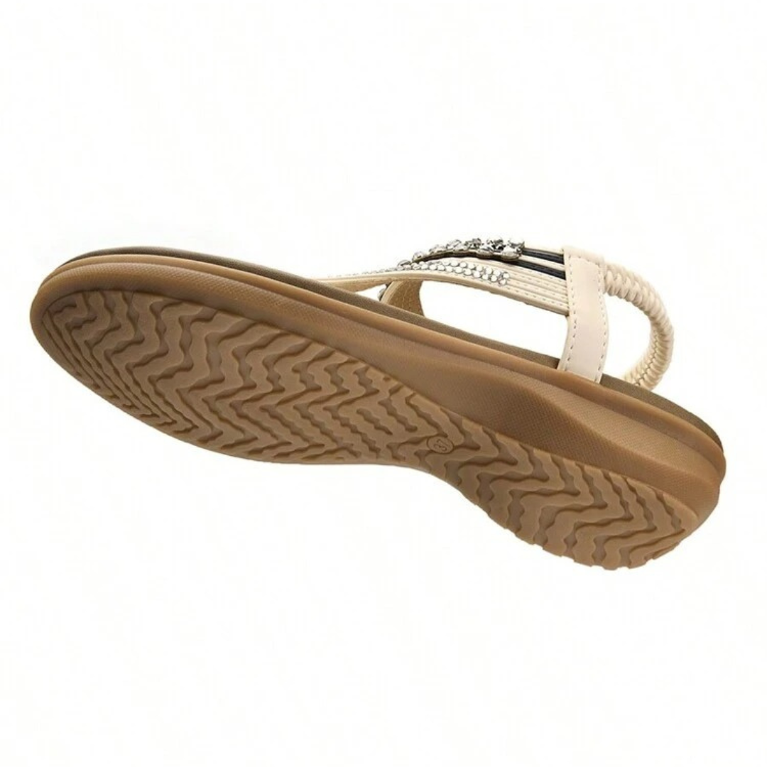 Sandálias de couro com sola ortopédica