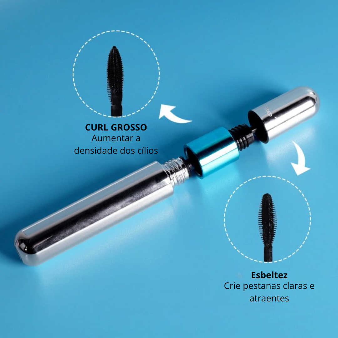 Rímel 2 em 1 com Escovas para uma Ondulação Intensa e um Efeito Alongador (EM PROMOÇÃO 2X1)