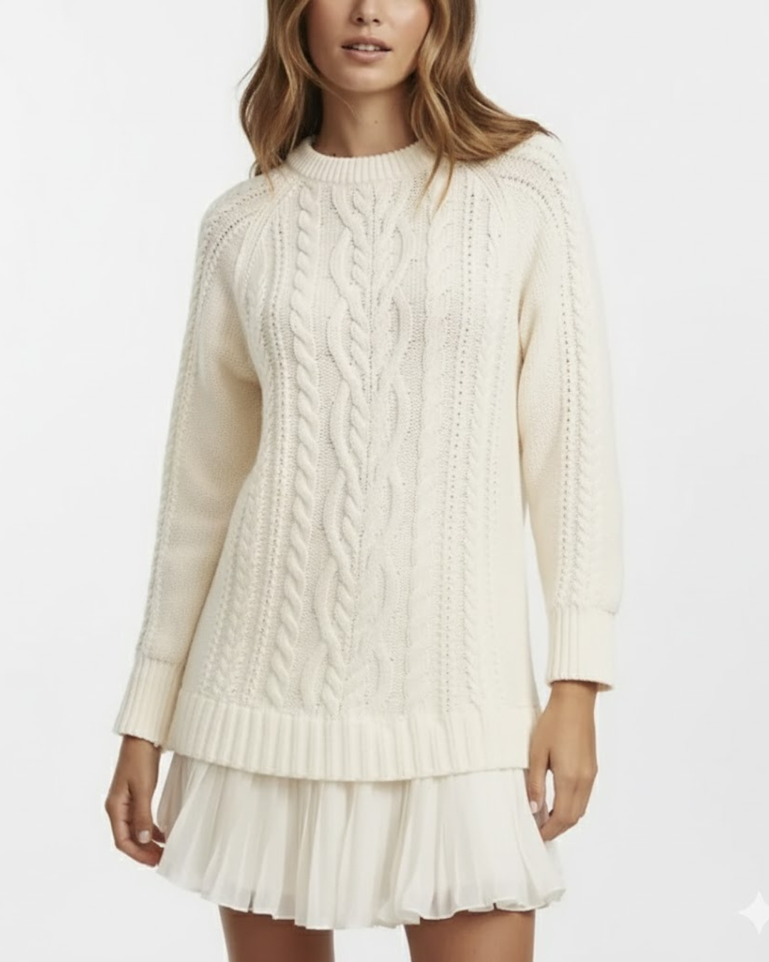 Mini vestido de malha com design de jersey trançado