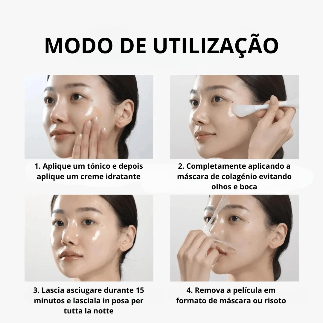 Máscara de Colagénio com Pincel Aplicador