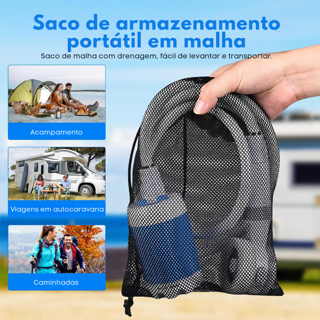 Chuveiro portátil para acampamento