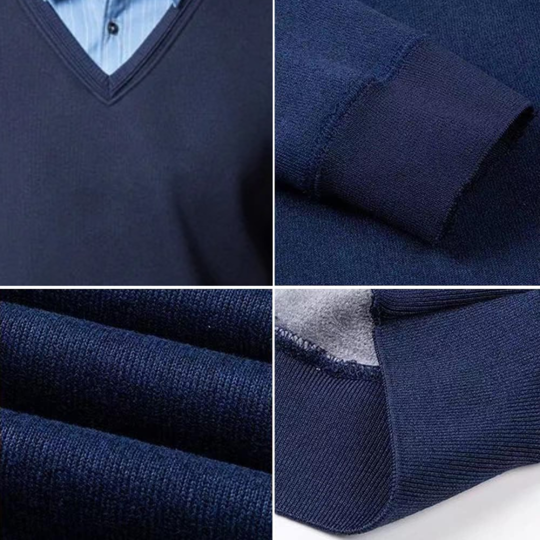 Camisa térmica casual de manga comprida para homem