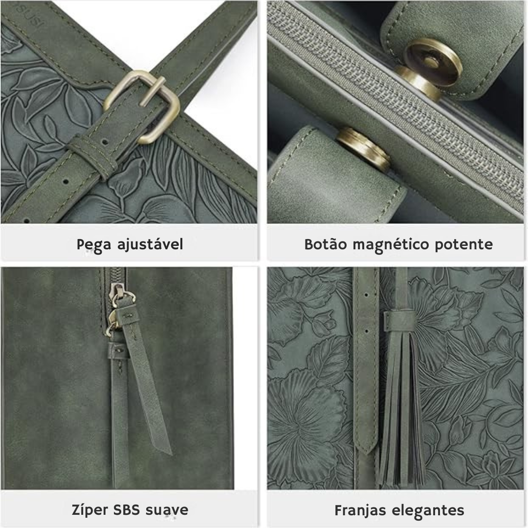 Bolsa feminina vintage de couro para laptop®