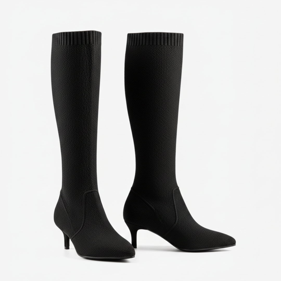 Botas de Cano Alto com Salto Agulha