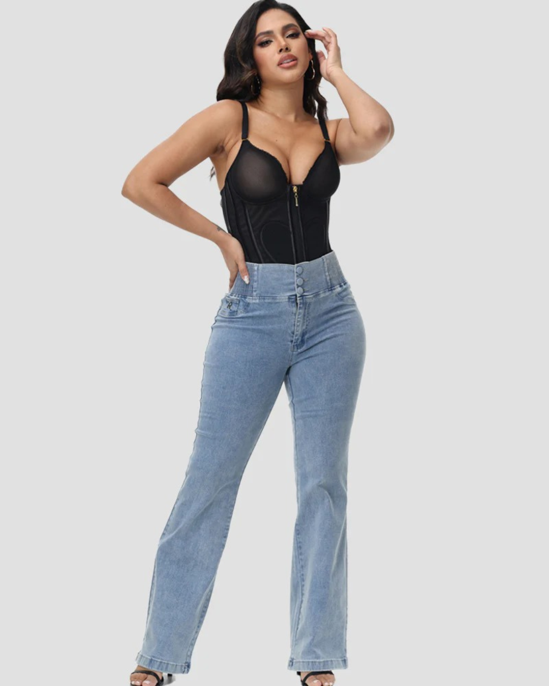 Calças de ganga flexíveis