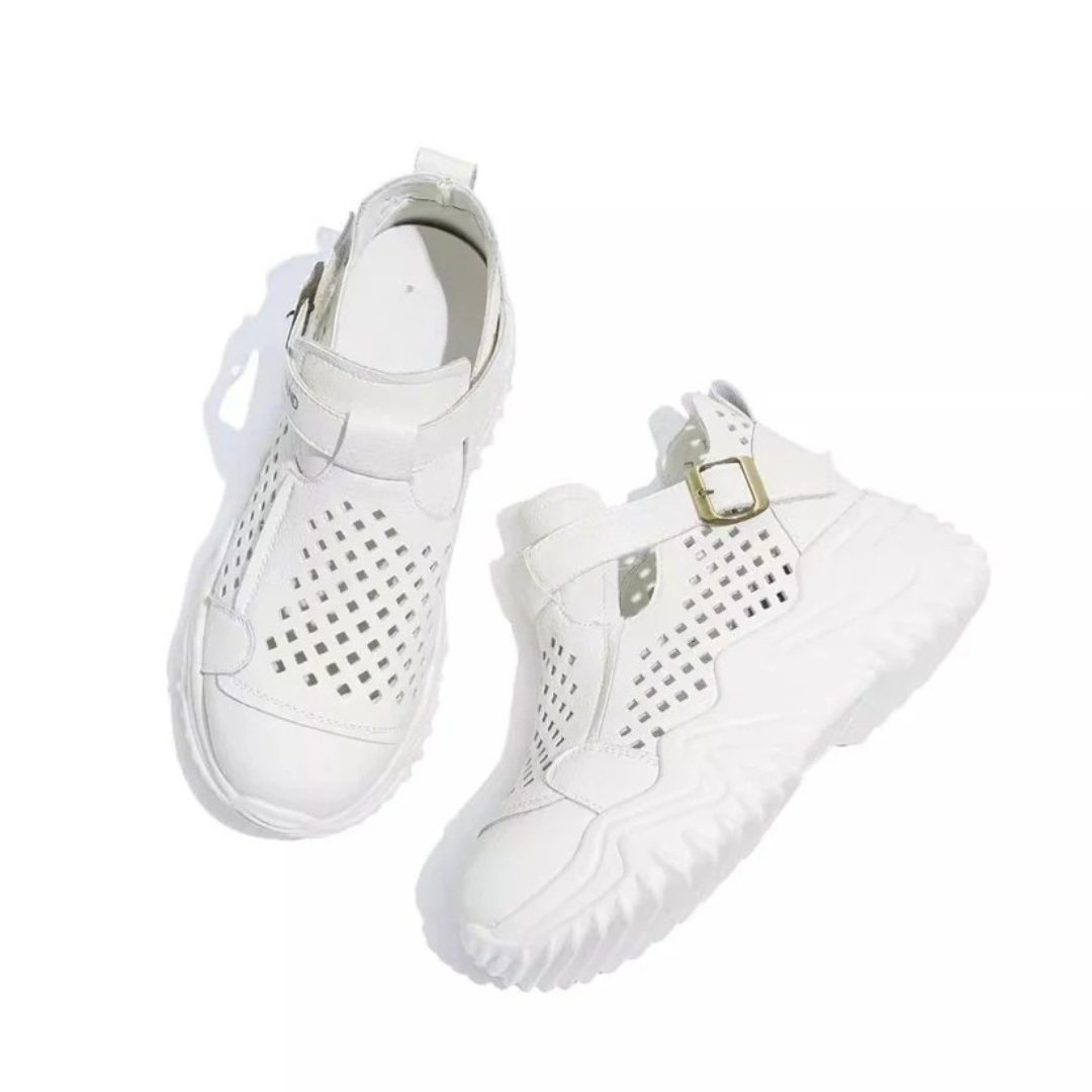 Sapatos de mulher com design respirável e plataforma antiderrapante