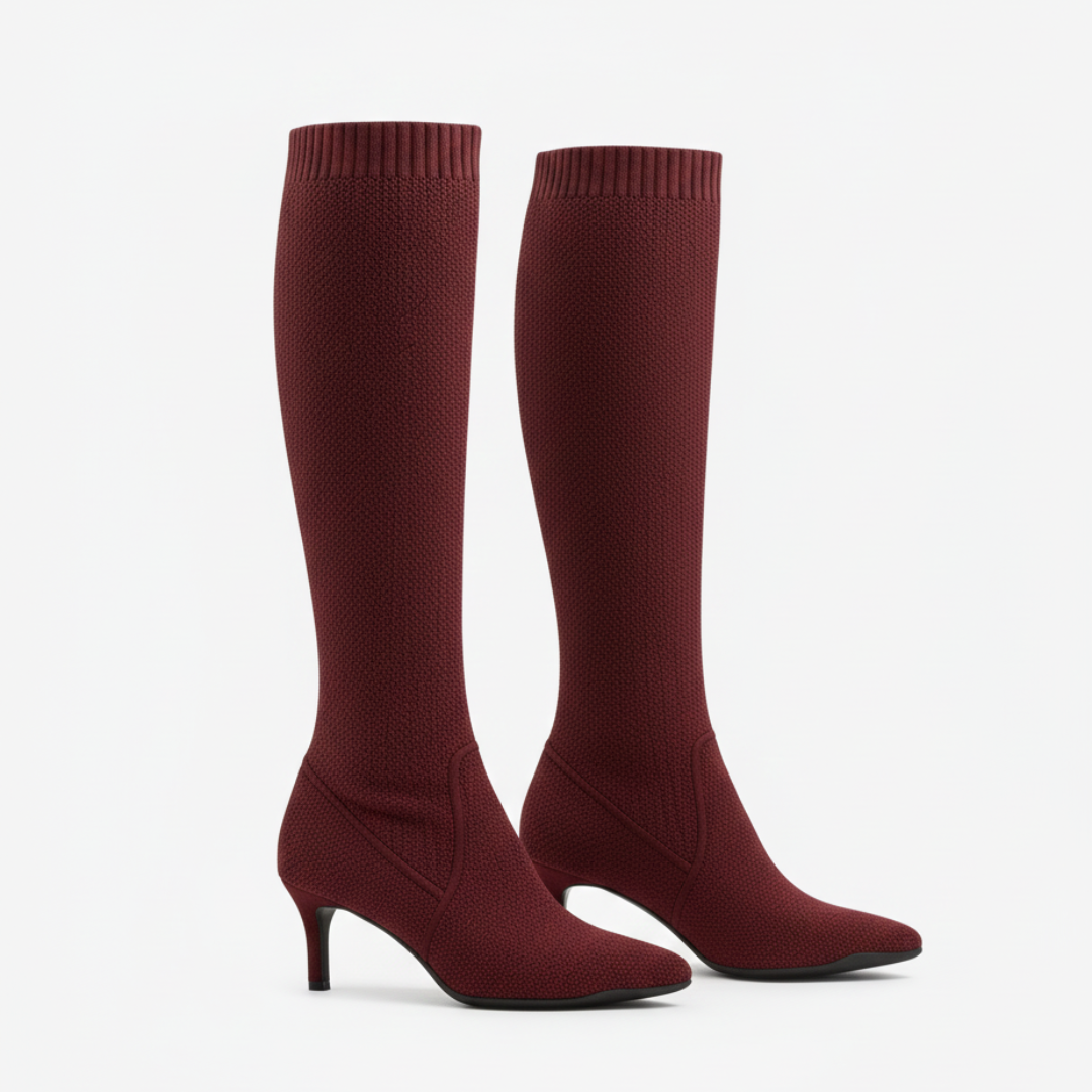 Botas de Cano Alto com Salto Agulha