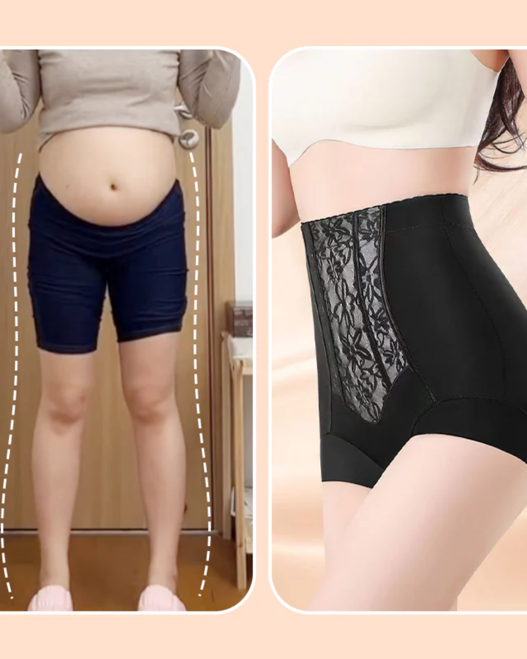 Calções modeladores de cintura alta