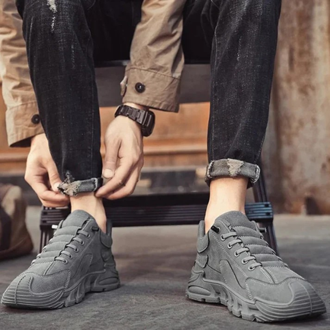 Sapatos antiderrapantes de sola grossa para homem